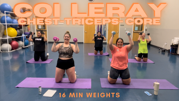 Coi Leray Chest Triceps & Core // Weights // 16 min